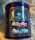 Vintage blik Milky Way 1990, hoogte 18 cm, ø 16 cm, Verzamelen, Blikken, Ophalen of Verzenden, Gebruikt