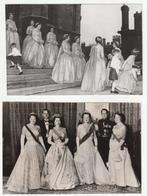 6 persfoto's 1958 Queen Elisabeth Prince Philip Beatrix e.a, Verzamelen, Koninklijk Huis en Royalty, Gebruikt, Verzenden, Kaart, Foto of Prent