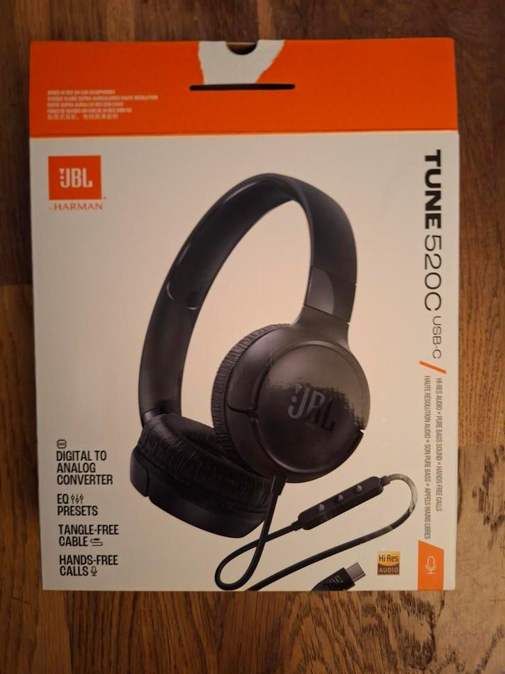JBL Tune 520C USB-C Koptelefoon - Nieuw in doos, Audio, Tv en Foto, Koptelefoons, Ophalen of Verzenden