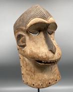 250895 Groot oud Afrikaans Luba apen masker uit Congo., Antiek en Kunst, Ophalen of Verzenden