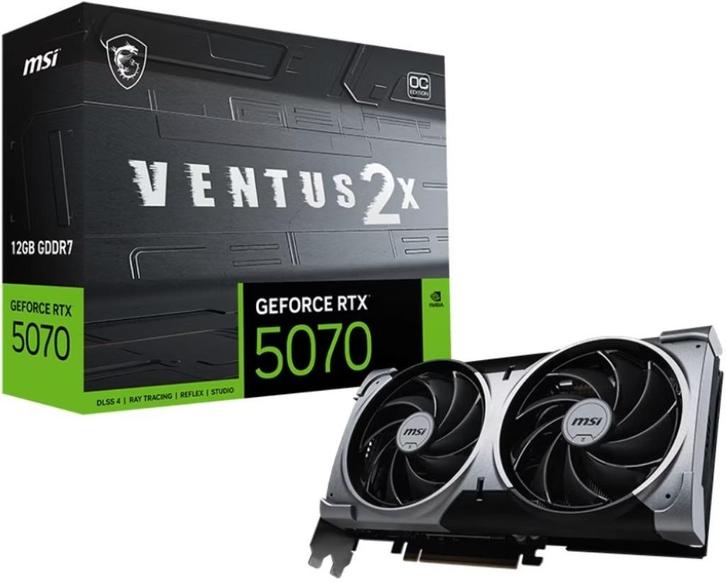 MSI GeForce RTX 5070 12G VENTUS 2X OC Videokaart, Computers en Software, Videokaarten, Nieuw, Nvidia, PCI-Express 5.0, GDDR6, HDMI