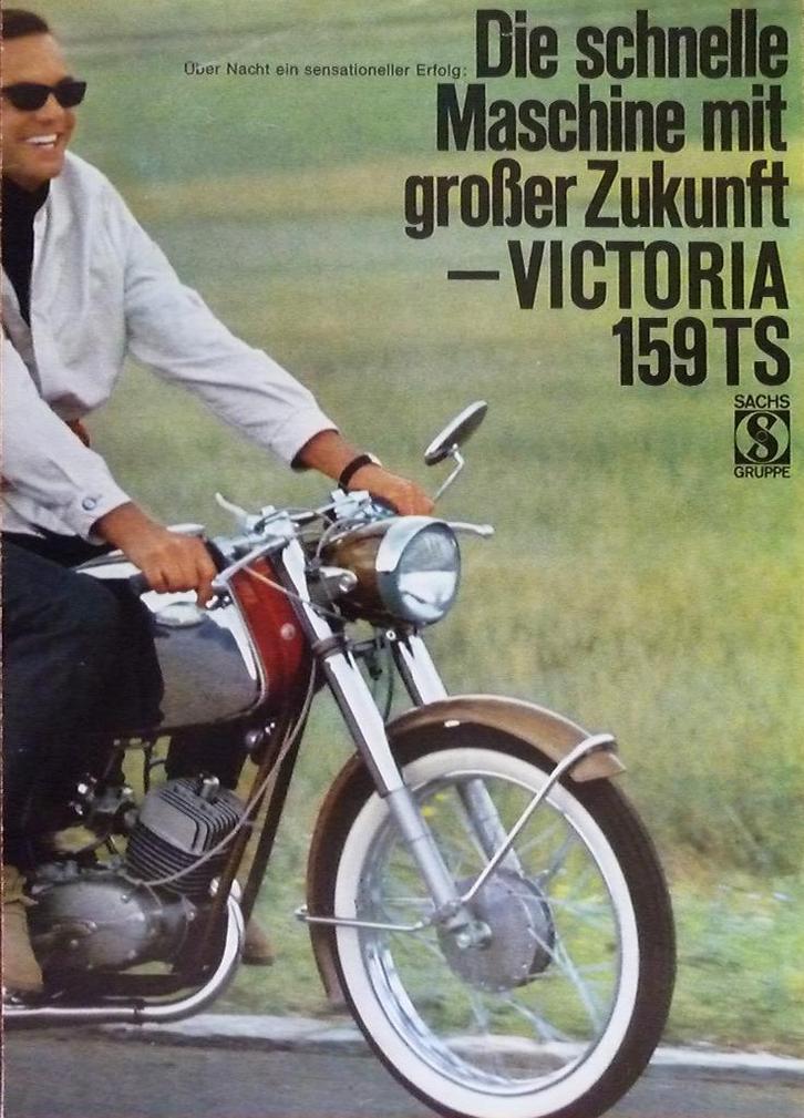 Folder VICTORIA 159TS/ Mokick 139 1966, Fietsen en Brommers, Handleidingen en Instructieboekjes, Gebruikt, Ophalen of Verzenden