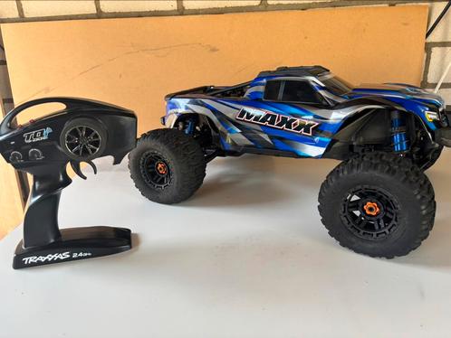 Traxxas Maxx v2 stalen assen en bluetooth module, Hobby en Vrije tijd, Modelbouw | Radiografisch | Auto's, Zo goed als nieuw, Auto offroad