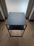 Zwarte salontafel, Huis en Inrichting, Tafels | Bijzettafels, 45 tot 60 cm, Minder dan 55 cm, Metaal of Aluminium, Ophalen of Verzenden