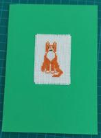 kaart met geborduurde kat Green (1731), Ophalen of Verzenden, Nieuw, Dieren