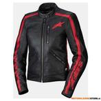 Alpinestars Stella Dyno Leren Motorjas, Zwart-Rood, Motoren, Kleding | Motorkleding, Ophalen of Verzenden, Nieuw met kaartje