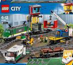 LEGO city cargo train 60198 + railsuitbreiding, Ophalen of Verzenden, Zo goed als nieuw