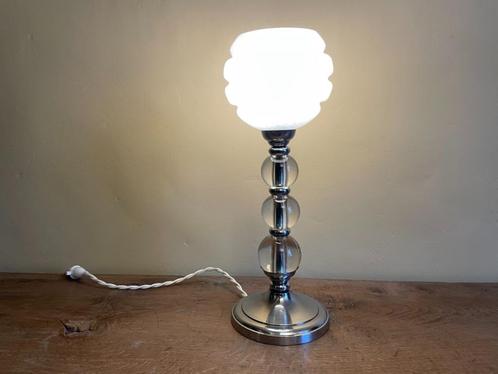 Tafellamp Lamp Schemerlamp Jacques Adnet Art Deco 1930 Frans, Antiek en Kunst, Antiek | Lampen, Ophalen of Verzenden