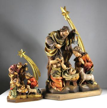 Bernardi Kerstgroep 42 & 21 cm – Val Gardena hout beschikbaar voor biedingen