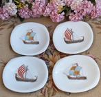 Set van 4 vintage petit-four schaaltjes, schepen, Bavaria, Ophalen of Verzenden