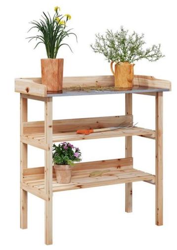 Oppottafel plantentafel hout + zink GRATIS VERZONDEN! beschikbaar voor biedingen