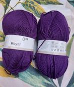 2 bollen wol paars(royal), Ophalen of Verzenden, Nieuw, Breien of Haken, Wol of Garen