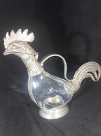 Geblazen kristal karaf met Tin Valpeltro Arte, Antiek en Kunst, Antiek | Glas en Kristal, Ophalen of Verzenden
