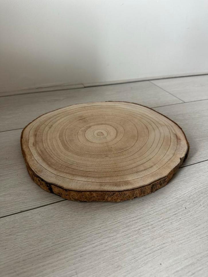 Houten Schijf - 34cm, Huis en Inrichting, Woonaccessoires | Schalen en Manden, Nieuw, Schaal, Rond, Hout, Ophalen of Verzenden
