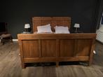 Antiek Houtenbed, Gebruikt, Bruin, Tweepersoons, Ophalen of Verzenden
