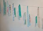 Bohemian Ibiza linten slinger 7 mtr turquoise, Ophalen of Verzenden, Nieuw, Versiering, Overige
