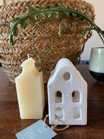 Apart theelicht huisje LEEFF met kaars huisje Nieuw !!, Overige materialen, Wit, Nieuw, Ophalen of Verzenden