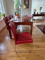 6 Topform eetkamerstoelen in goede staat, Huis en Inrichting, Stoelen, Ophalen, Gebruikt, Leer, Vijf, Zes of meer stoelen