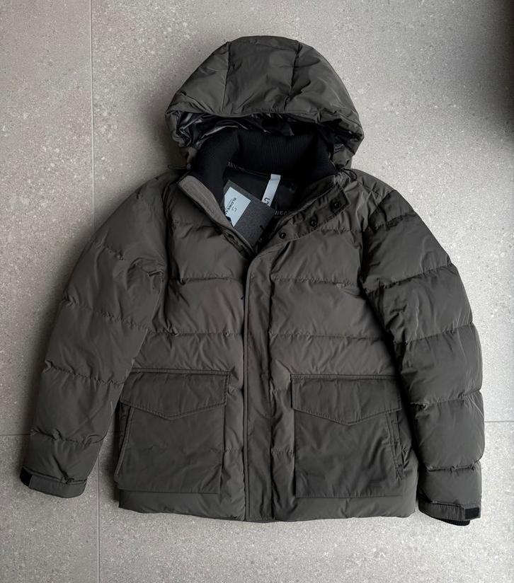 Nieuwe Slowear Winterjas Dons maat 50 (M/L) groen, Kleding | Heren, Jassen | Winter, Zo goed als nieuw, Maat 48/50 (M), Groen