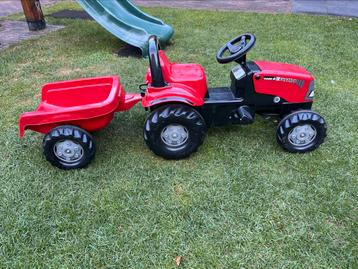 Case traptraktor. Cvx1170 trap trekker traktor met kar beschikbaar voor biedingen