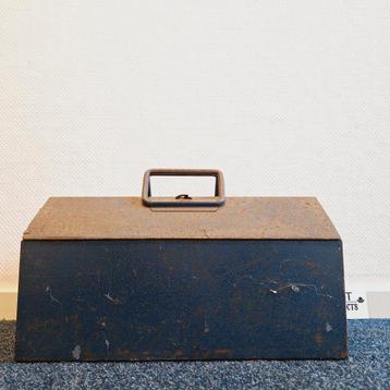 Vintage Gereedschapskist/Transportkoffer | Metaal | Blauw beschikbaar voor biedingen