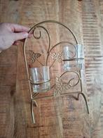 Leuke gouden waxinelichtjes houder, Gebruikt, Ophalen of Verzenden, Metaal, Kandelaar