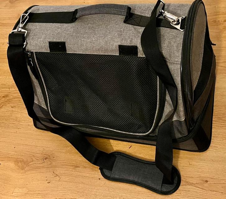 Hondentas zwart/grijs 50 x 30 x 30 cm, Dieren en Toebehoren, Honden-accessoires, Zo goed als nieuw, Ophalen