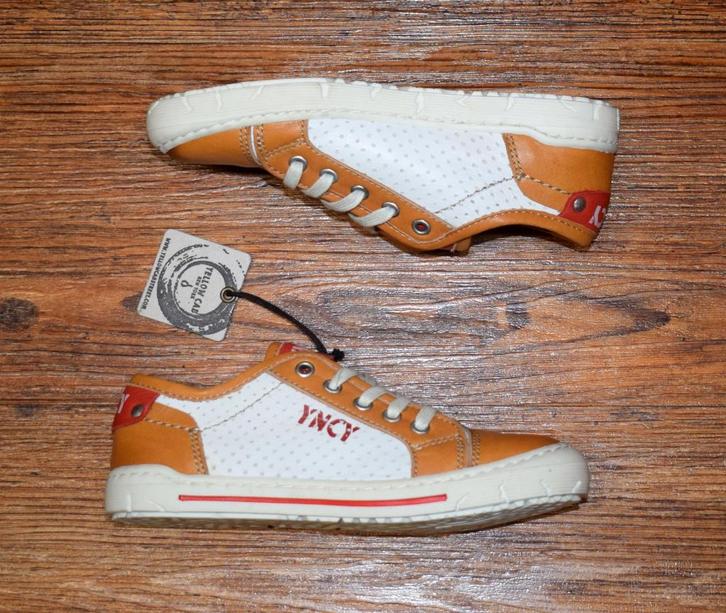YELLOW CAB - leren sneakers wit cognac - maat 31, Kinderen en Baby's, Kinderkleding | Schoenen en Sokken, Nieuw, Schoenen, Jongen