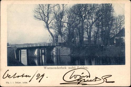 Warmonderhek nabij Leiden  in blauwdruk 1899  J.J.Sleijser, Verzamelen, Ansichtkaarten | Nederland, Ongelopen, Zuid-Holland, Voor 1920