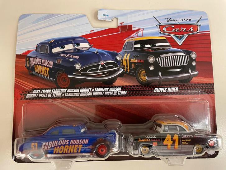 Disney Cars: Fabulous Hudson Hornet & Clovis Rider (nieuw), Kinderen en Baby's, Speelgoed | Speelgoedvoertuigen, Nieuw, Ophalen of Verzenden