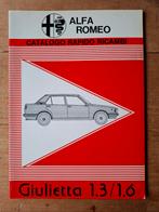 Alfa Romeo Giulietta onderdelenboek - snelcatalogus '78, Ophalen of Verzenden