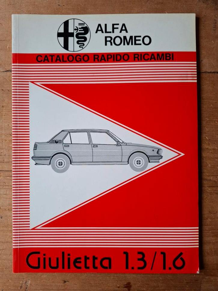 Alfa Romeo Giulietta onderdelenboek - snelcatalogus '78, Auto diversen, Handleidingen en Instructieboekjes, Ophalen of Verzenden