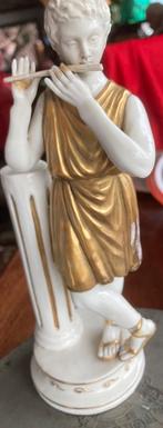 Antiek Capodimonte Porselein Beeld - Man met Fluit, Antiek en Kunst, Ophalen of Verzenden