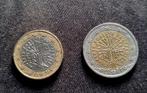 1 en 2 euro zeldzaam  motto "Liberte,Egalite,Fraternite", Postzegels en Munten, Munten | Europa | Euromunten, Ophalen of Verzenden