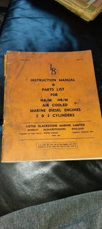 Lister bootmotor instructieboek stationaire motor marine, Verzenden, Gebruikt