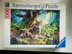 Ravensburger Puzzel 1000 stukjes Familie Wolf in het bos, Ophalen of Verzenden, Zo goed als nieuw