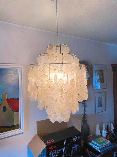 Vintage Schelpenlamp, Huis en Inrichting, Lampen | Hanglampen, Zo goed als nieuw, Minder dan 50 cm, Ophalen of Verzenden
