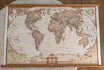 Vintage landkaart National Geographic, Ophalen, 1800 tot 2000, Wereld, Landkaart