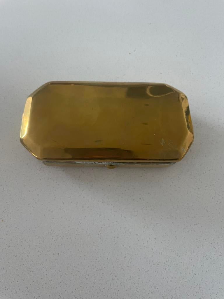 Koperen sigarettendoosje, Antiek en Kunst, Ophalen of Verzenden