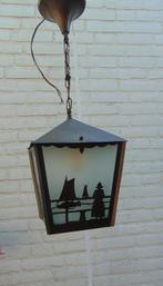 Amsterdamse School hanglamp, Huis en Inrichting, Lampen | Hanglampen, Ophalen, Zo goed als nieuw, Glas, Amsterdamse School