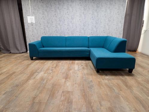 GRATIS BEZORGEN | MOOI GROOT BLAUWE HOEKBANK, Huis en Inrichting, Banken | Bankstellen, Gebruikt, Hoekbank, Vierpersoons of meer