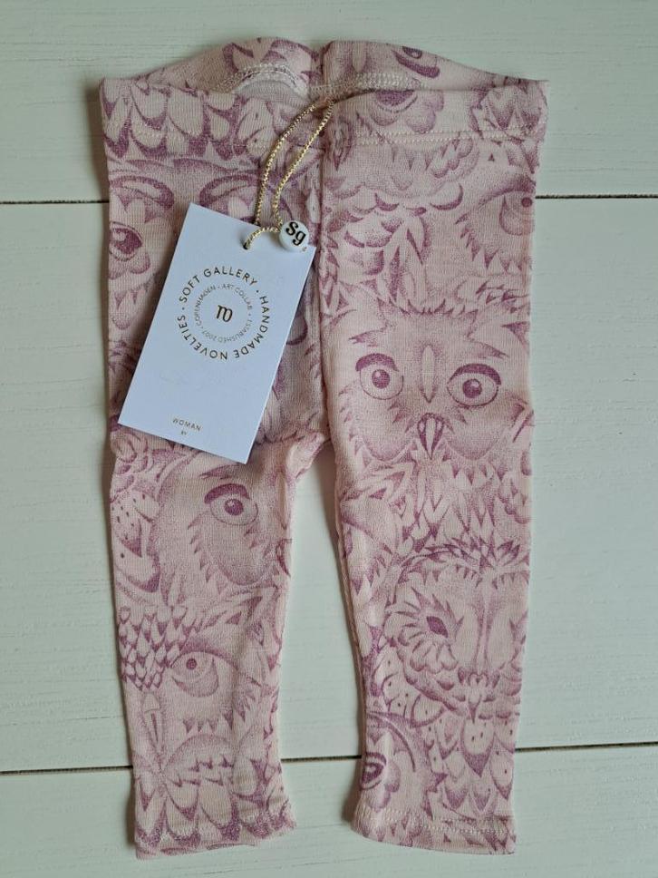 Soft Gallery wol legging roze uilen maat 62 - nieuw!, Kinderen en Baby's, Babykleding | Maat 62, Nieuw, Meisje, Broekje, Ophalen of Verzenden