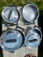 Jumbo RVS Pannenset – 4-delig, Ophalen, Gebruikt, Keramische plaat, Pannenset