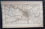 Utrecht kaart Isaac Tirion 1757 opgeplakte gravure, Gelezen, Verzenden, Voor 1800, Landkaart