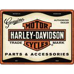 Harley Davidson Parts and Accesoires relief metalen wandbord