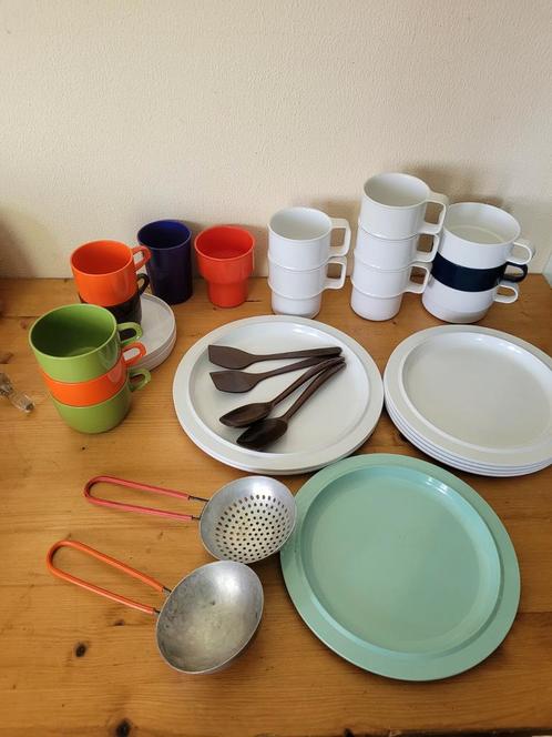 Mepal servies wit Koen de Winter borden bekers soepkom, Caravans en Kamperen, Kampeeraccessoires, Zo goed als nieuw, Ophalen of Verzenden