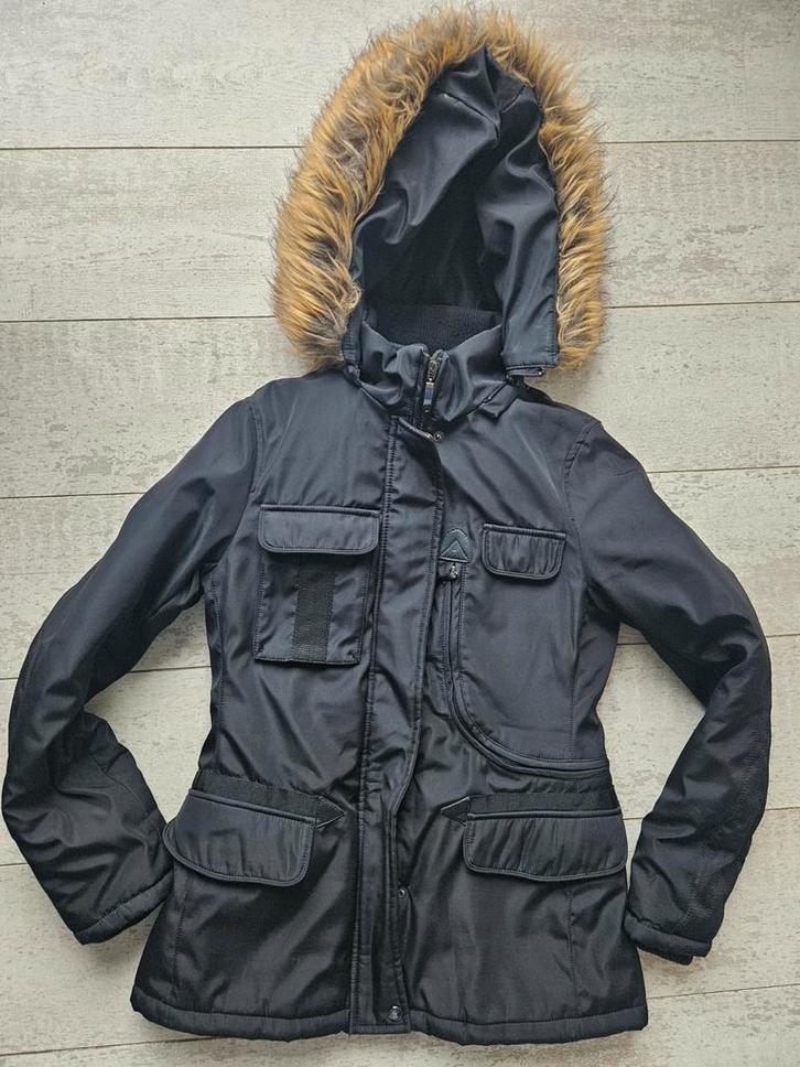 Zelia Parka Winterjas Maat S, Kleding | Dames, Jassen | Zomer, Zo goed als nieuw, Maat 36 (S), Zwart, Ophalen of Verzenden