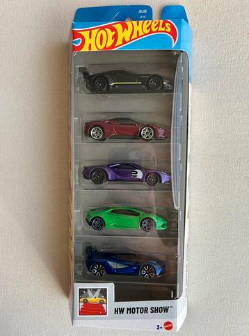 Hot Wheels 5-pack HW Motor Show Ferrari Lamborghini NEW 2025 beschikbaar voor biedingen