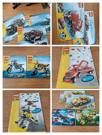 Lego creator 3 in 1 verschillende (grote) bouwboekjes bij 8  beschikbaar voor biedingen