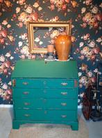 Brocante secretaire - bureau - groen - shabby chic, Ophalen, Gebruikt